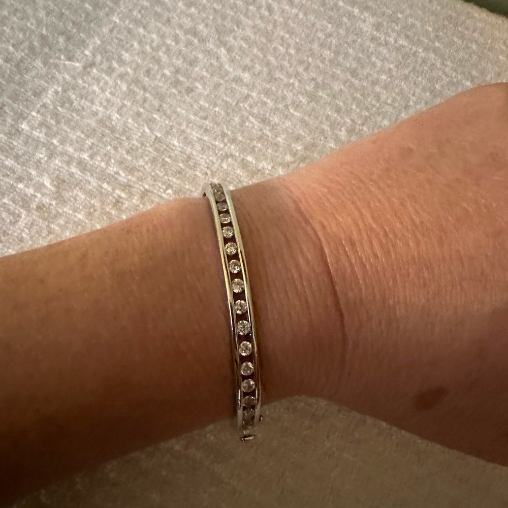 Sterling and white topaz bracelet.